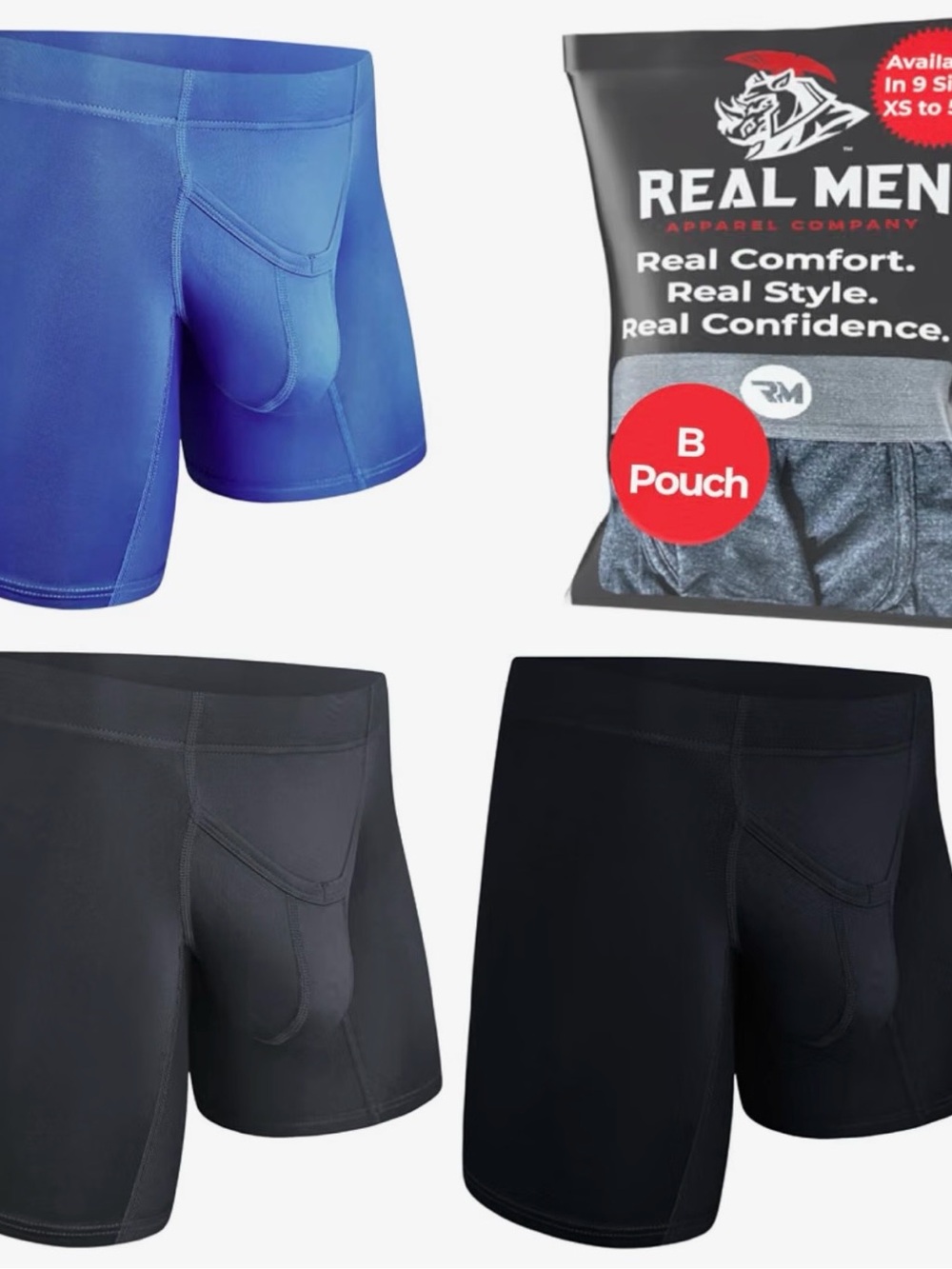 Real Men Apparel Co. Pouch Boxer Briefs 3-Pack NIP - Size XS / B Pouch